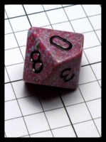 Dice : Dice - 10D - Chessex Purple Speckle and Black Numerals - POD Aug 2015